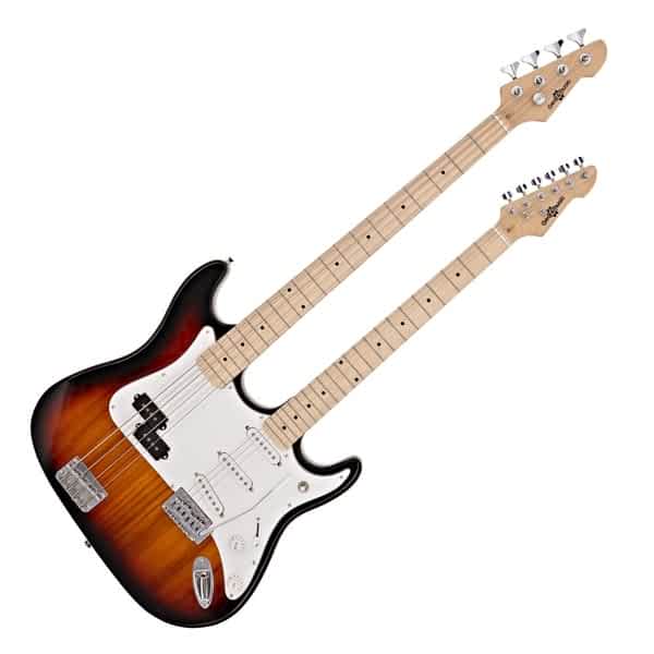 La Double Neck Bass + Guitar By Gear4Music Sunburst Review