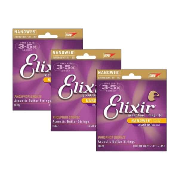 Elixir E16027 Nanoweb Custom Light Phosphor Bronze Strings, 11-52 Review