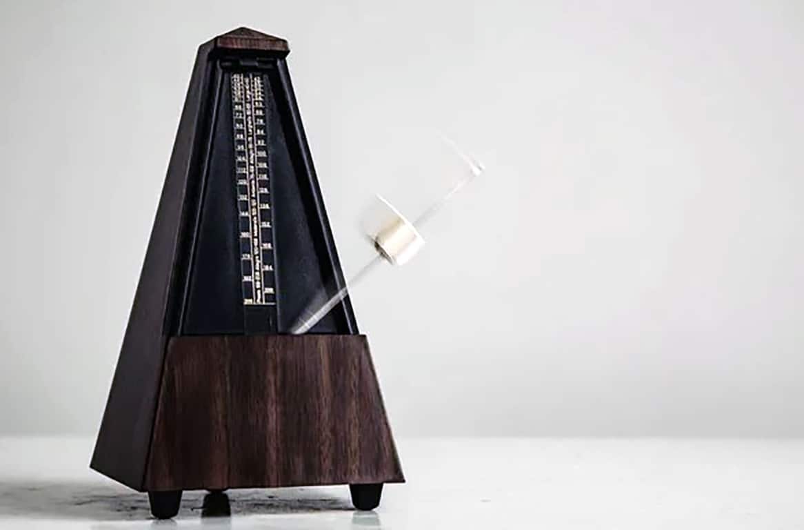 Color Shot Of A Vintage Metronome