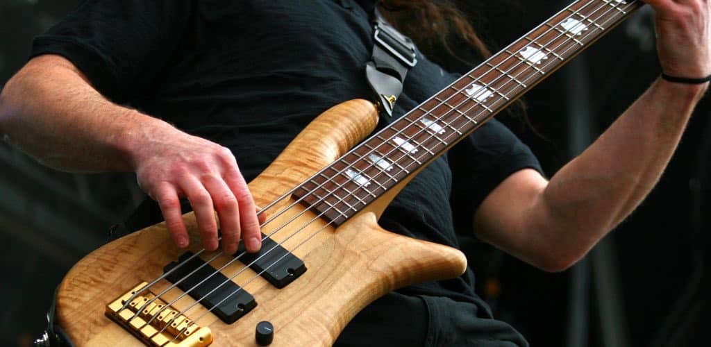 Ibanez Ergodyne Bass Guitar A Bass Guitarist Playing A 5-String Bass On Stage