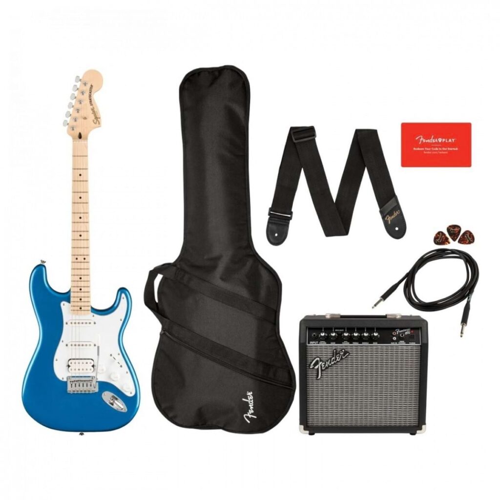 Squier Affinity Stratocaster Hss Pack, Lake Placid Blue Review