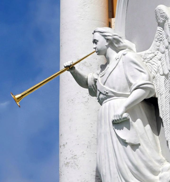 Horning Angel Statuette