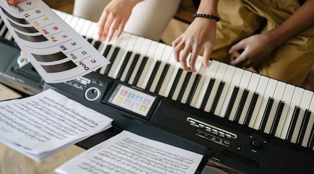 Musical Notes On A Piano