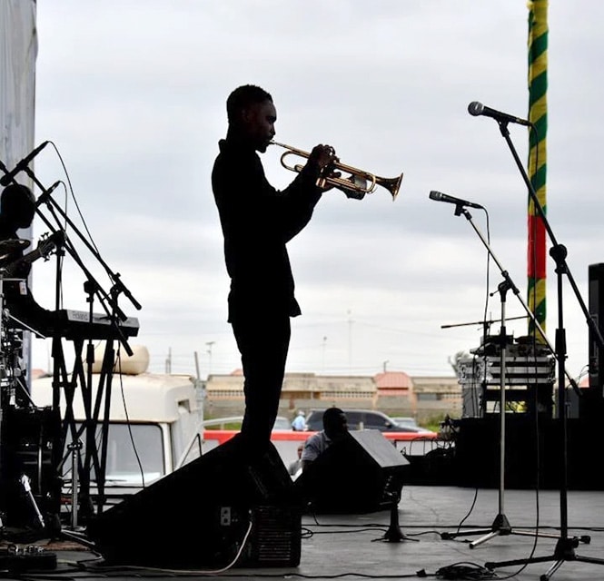 Can Playing The Trumpet Help You Live Longer? Scientists Think So! Person Standing On Stage While Playing Trumpet