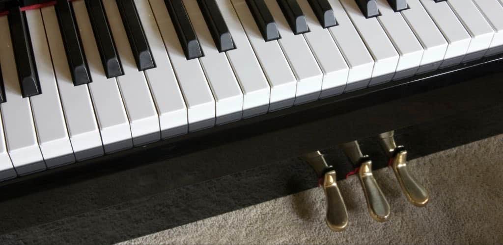 A Photo Showing The Pedals Of A Digital Piano