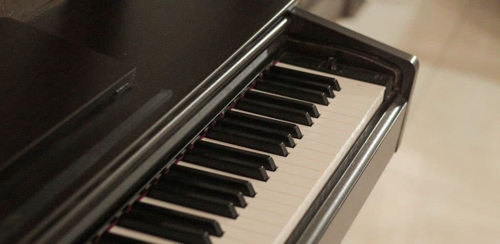 A Sepia-Filtered Image Of A Digital Piano
