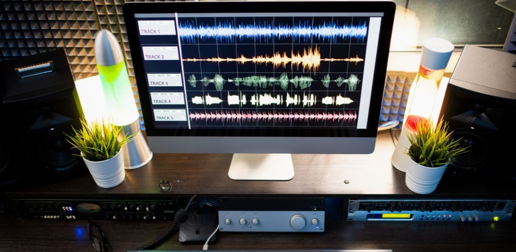 How To Connect Focusrite To Mac A Mac Connected To An Audio Interface In A Home Recording Studio Set-Up