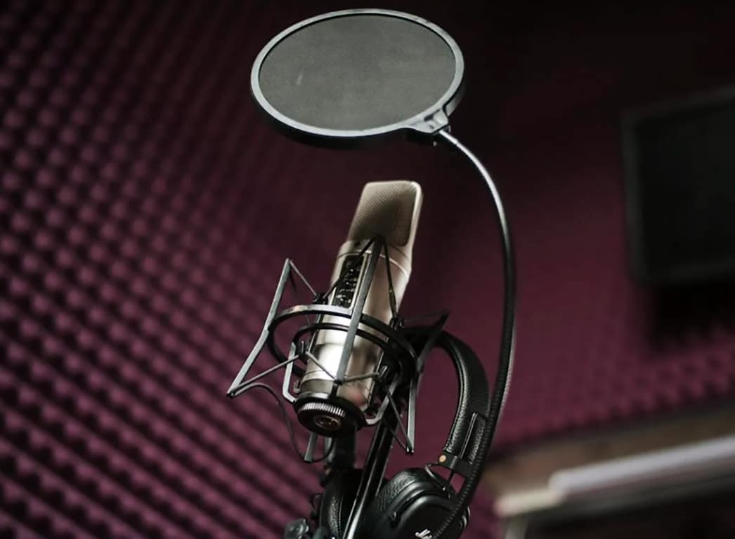 Microphone In A Music Studio