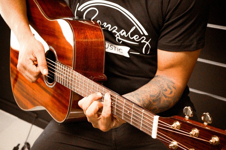 Playing An Acoustic Guitar