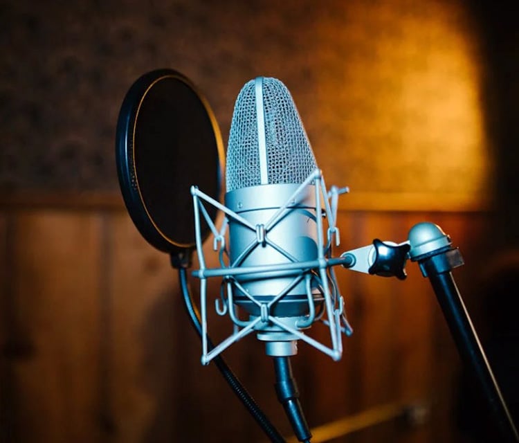 Interface For Garageband: Elevate Your Audio Production Experience Black And Silver Condenser Microphone