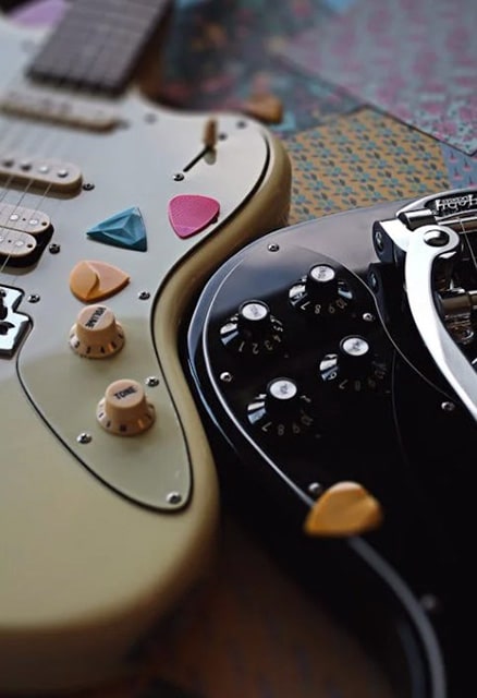 Close-Up Photo Of Electric Guitars