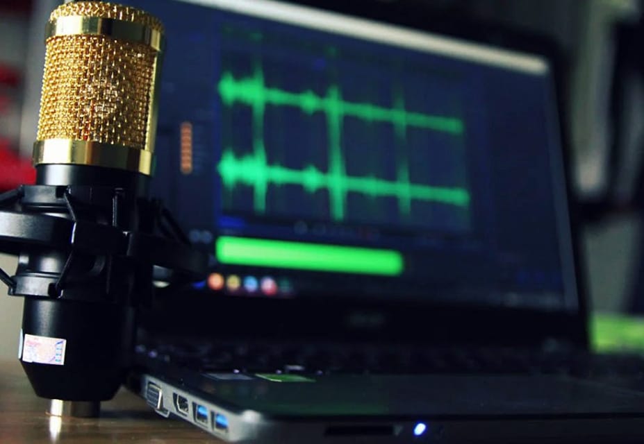 Audio Interface For Pc Guitar: Elevate Your Sound Game Today Microphone Near Laptop Computer