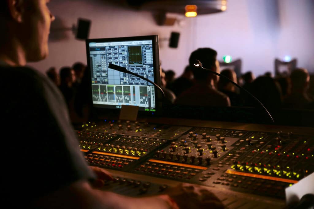 In Front Of Mixing Console
