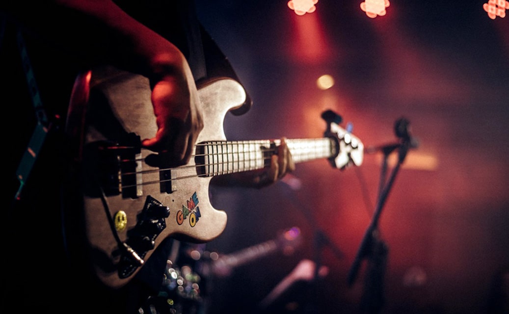Musician Playing Electric Guitar