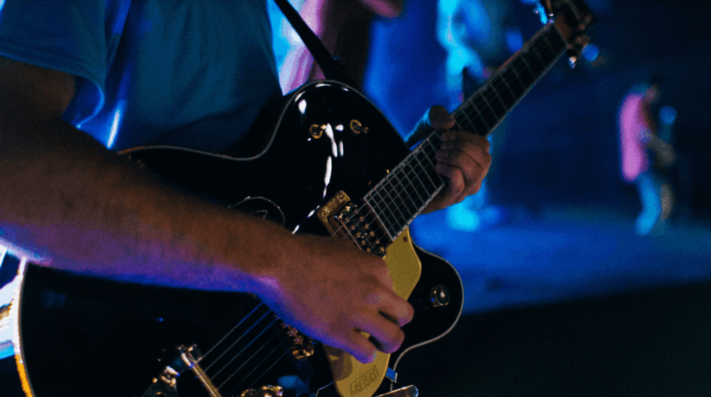 Playing An Electric Guitar