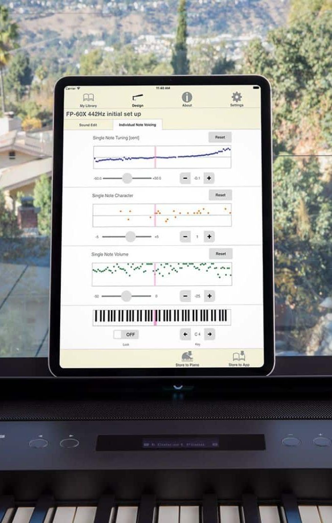 A Roland Product Image Showing The Compatibility Feature Of The Digital Piano To A Music App A Roland Product Image Showing The Compatibility Feature Of The Digital Piano To A Music App